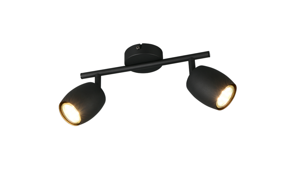 Trio Lighting Trio NANCY ceiling spotlight | 2x GU10 | black | Ø 27.5 cm | IP20 | 15.5 cm Trio Lighting Trio NANCY ceiling spotlight | 2x GU10 | black | Ø 27.5 cm | IP20 | 15.5 cm