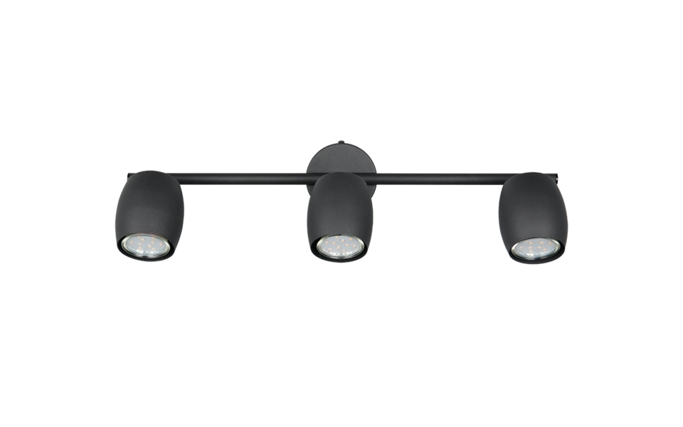 Trio Lighting Trio NANCY plafondspot | GU10 Fitting | mat zwart | Ø 7 cm | IP20 | excl. 3x GU10 | max. 35W