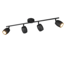 Trio Lighting Trio NANCY plafondspot | GU10 Fitting | mat zwart | Ø 7 cm | IP20 | excl. 4x GU10 | max. 35W