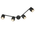 Trio Lighting Trio NANCY plafondspot | GU10 Fitting | mat zwart | Ø 7 cm | IP20 | excl. 4x GU10 | max. 35W