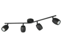 Trio Lighting Trio NANCY plafondspot | GU10 Fitting | mat zwart | Ø 7 cm | IP20 | excl. 4x GU10 | max. 35W