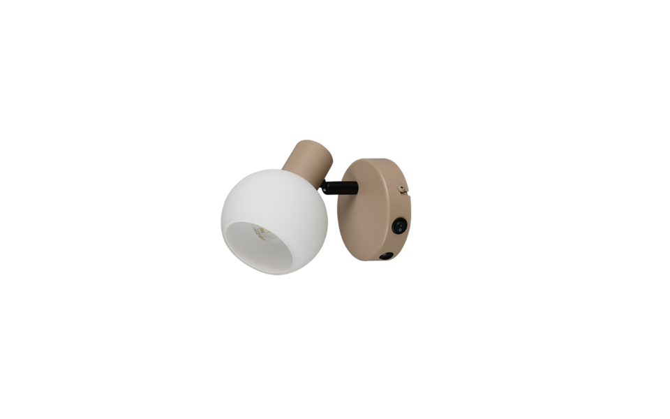 Trio Lighting Trio BOBA plafondspot | E14 Fitting | warm beige met wit | Ø 10 cm | IP20 | excl. 1x E14 | max. 10W