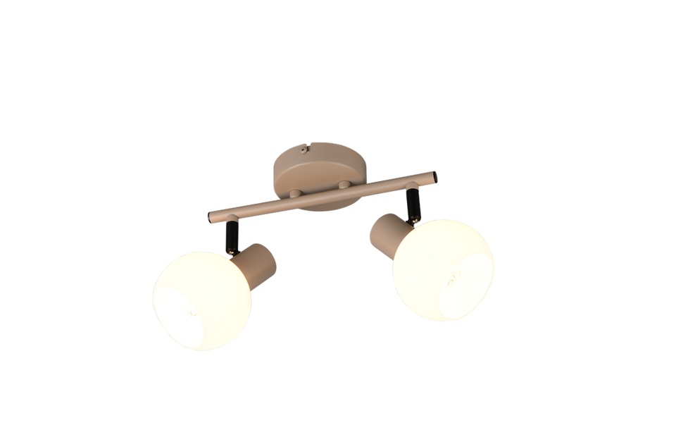 Trio Lighting Trio BOBA plafondspot | E14 Fitting | warm beige met wit | Ø 10 cm | IP20 | excl. 2x E14 | max. 10W Trio Lighting Trio BOBA plafondspot | E14 Fitting | warm beige met wit | Ø 10 cm | IP20 | excl. 2x E14 | max. 10W