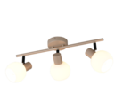 Trio Lighting Trio BOBA plafondspot | E14 Fitting | warm beige met wit | Ø 10 cm | IP20 | excl. 3x E14 | max. 10W