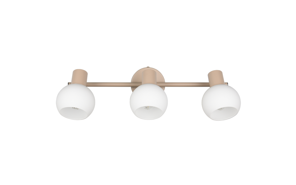 Trio Lighting Trio BOBA plafondspot | E14 Fitting | warm beige met wit | Ø 10 cm | IP20 | excl. 3x E14 | max. 10W Trio Lighting Trio BOBA plafondspot | E14 Fitting | warm beige met wit | Ø 10 cm | IP20 | excl. 3x E14 | max. 10W