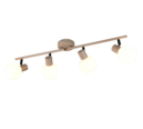 Trio Lighting Trio BOBA plafondspot | E14 Fitting | warm beige met wit | Ø 10 cm | IP20 | excl. 4x E14 | max. 10W