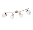 Trio Lighting Trio BOBA plafondspot | E14 Fitting | warm beige met wit | Ø 10 cm | IP20 | excl. 4x E14 | max. 10W