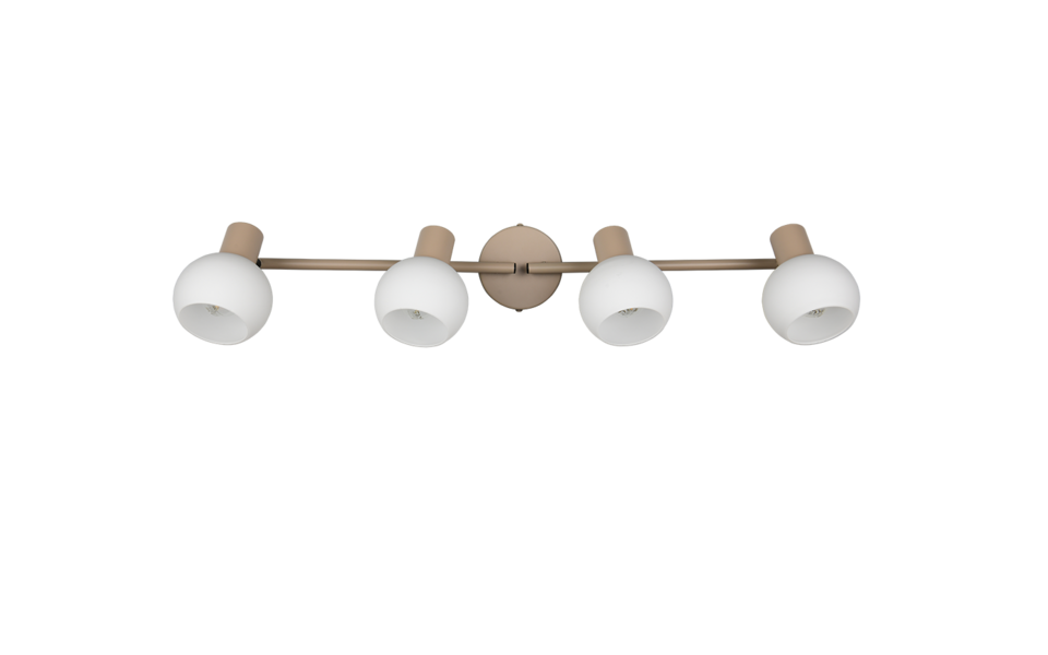 Trio Lighting Trio BOBA plafondspot | E14 Fitting | warm beige met wit | Ø 10 cm | IP20 | excl. 4x E14 | max. 10W