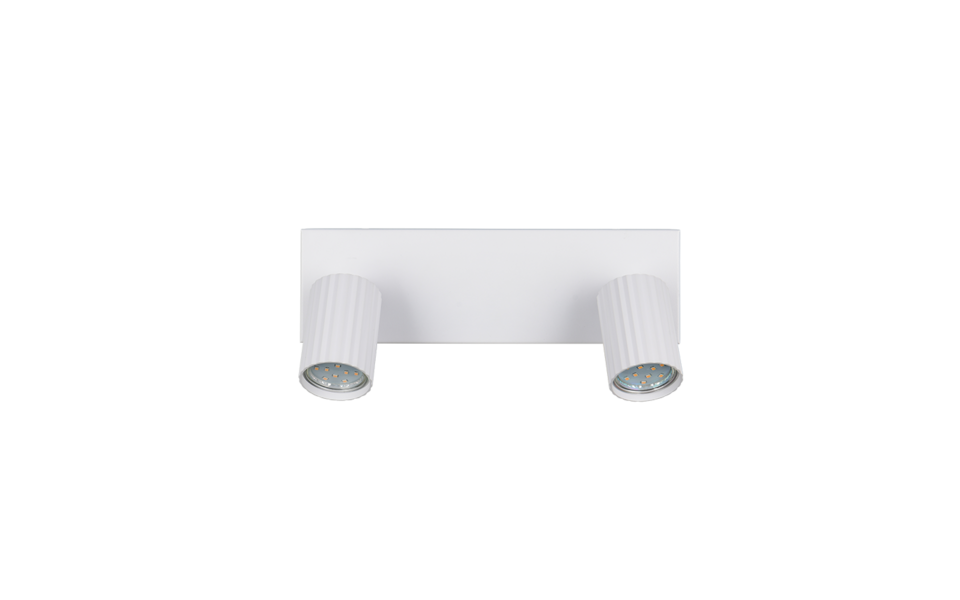 Trio Lighting Trio SOKA plafondspot | GU10 Fitting | wit mat | 30 x 9 cm | IP20 | excl. 2x GU10 | max. 10W