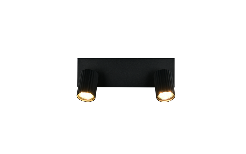 Trio Lighting Trio SOKA ceiling spotlight | 2x GU10 | black | IP20 | 14.5 cm Trio Lighting Trio SOKA ceiling spotlight | 2x GU10 | black | IP20 | 14.5 cm