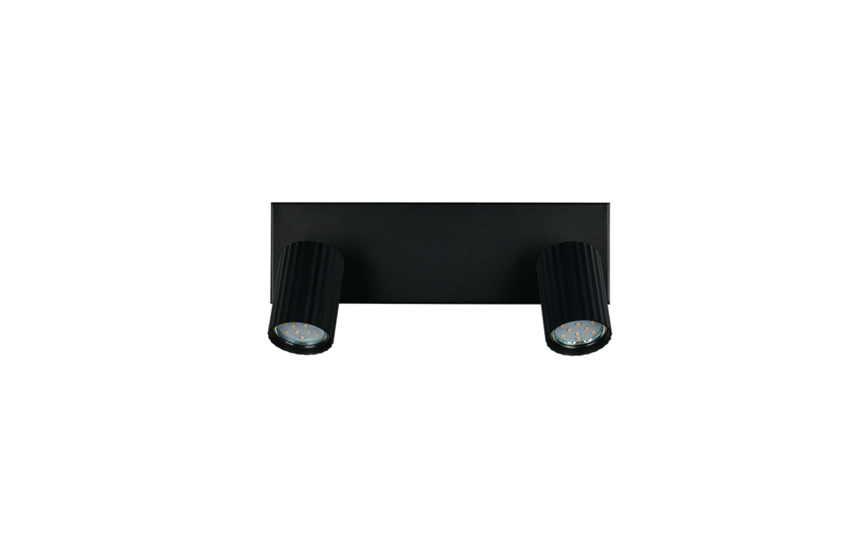 Trio Lighting Trio SOKA ceiling spotlight | 2x GU10 | black | IP20 | 14.5 cm Trio Lighting Trio SOKA ceiling spotlight | 2x GU10 | black | IP20 | 14.5 cm