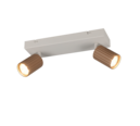 Trio Lighting Trio SOKA ceiling spotlight | 2x GU10 | mocha brown | IP20 | 14.5 cm