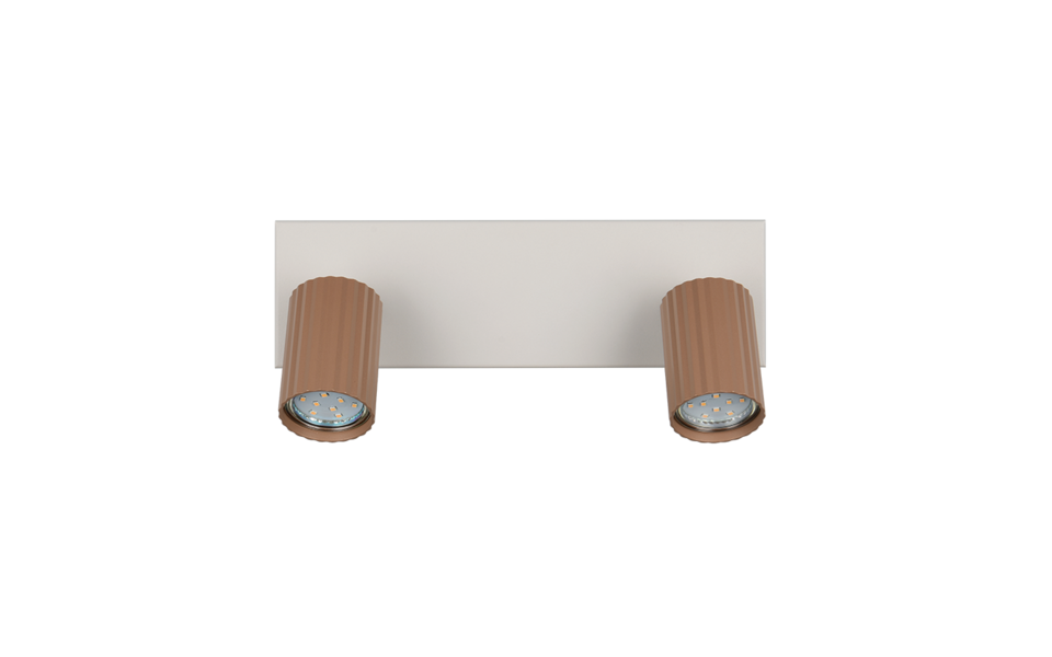 Trio Lighting Trio SOKA ceiling spotlight | 2x GU10 | mocha brown | IP20 | 14.5 cm