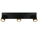 Trio Lighting Trio SOKA plafondspot | GU10 Fitting | mat zwart | 50 x 9 cm | IP20 | excl. 3x GU10 | max. 10W