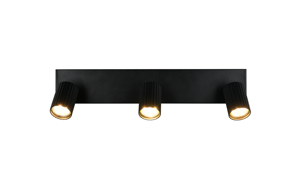 Trio Lighting Trio SOKA ceiling spotlight | 3x GU10 | black | IP20 | 14.5 cm