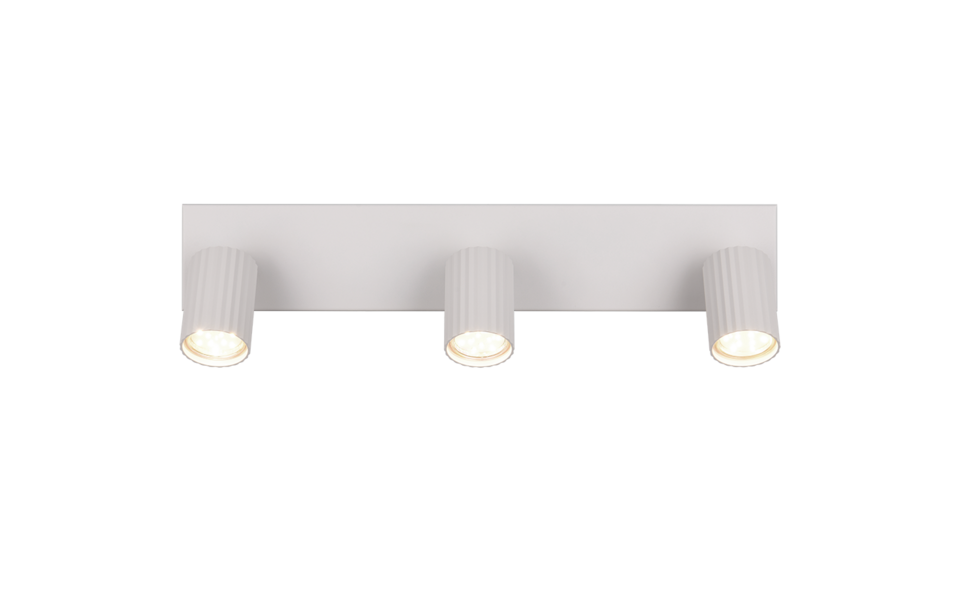 Trio Lighting Trio SOKA plafondspot | GU10 Fitting | warm grijs | 50 x 9 cm | IP20 | excl. 3x GU10 | max. 10W Trio Lighting Trio SOKA plafondspot | GU10 Fitting | warm grijs | 50 x 9 cm | IP20 | excl. 3x GU10 | max. 10W