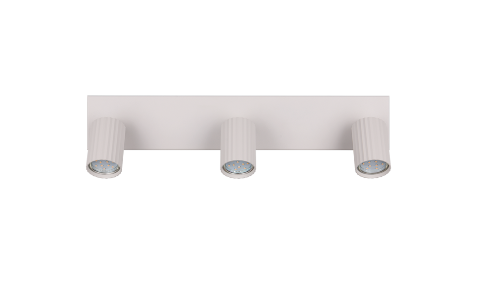 Trio Lighting Trio SOKA plafondspot | GU10 Fitting | warm grijs | 50 x 9 cm | IP20 | excl. 3x GU10 | max. 10W Trio Lighting Trio SOKA plafondspot | GU10 Fitting | warm grijs | 50 x 9 cm | IP20 | excl. 3x GU10 | max. 10W