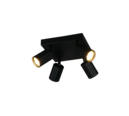 Trio Lighting Trio SOKA ceiling spotlight | 4x GU10 | black | Ø 20 cm | IP20 | 14.5 cm