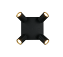 Trio Lighting Trio SOKA ceiling spotlight | 4x GU10 | black | Ø 20 cm | IP20 | 14.5 cm