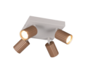 Trio Lighting Trio SOKA ceiling spotlight | 4x GU10 | mocha brown | Ø 20 cm | IP20 | 14.5 cm