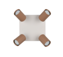 Trio Lighting Trio SOKA ceiling spotlight | 4x GU10 | mocha brown | Ø 20 cm | IP20 | 14.5 cm