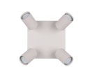 Trio Lighting Trio SOKA ceiling spotlight | 4x GU10 | Ø 20 cm | IP20 | 14.5 cm
