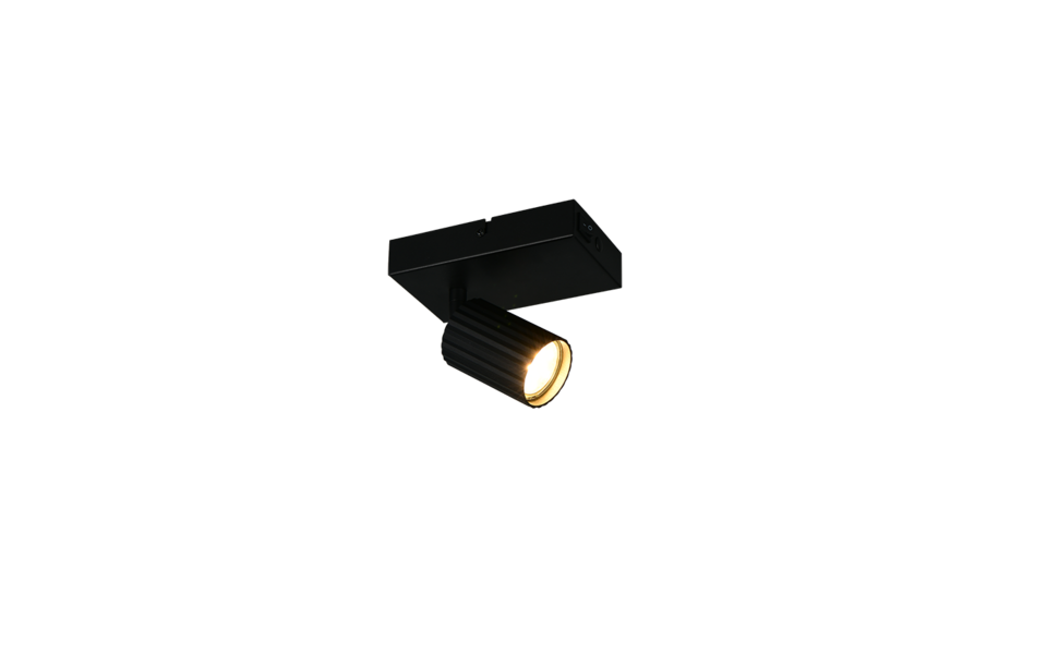 Trio Lighting Trio SOKA plafondspot | GU10 Fitting | mat zwart | 9 x 15 cm | IP20 | excl. 1x GU10 | max. 10W Trio Lighting Trio SOKA plafondspot | GU10 Fitting | mat zwart | 9 x 15 cm | IP20 | excl. 1x GU10 | max. 10W