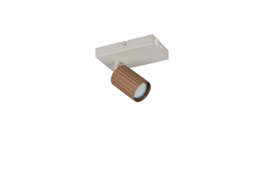 Trio Lighting Trio SOKA ceiling spotlight | 1x GU10 | mocha brown | IP20 | 15 cm Trio Lighting Trio SOKA ceiling spotlight | 1x GU10 | mocha brown | IP20 | 15 cm