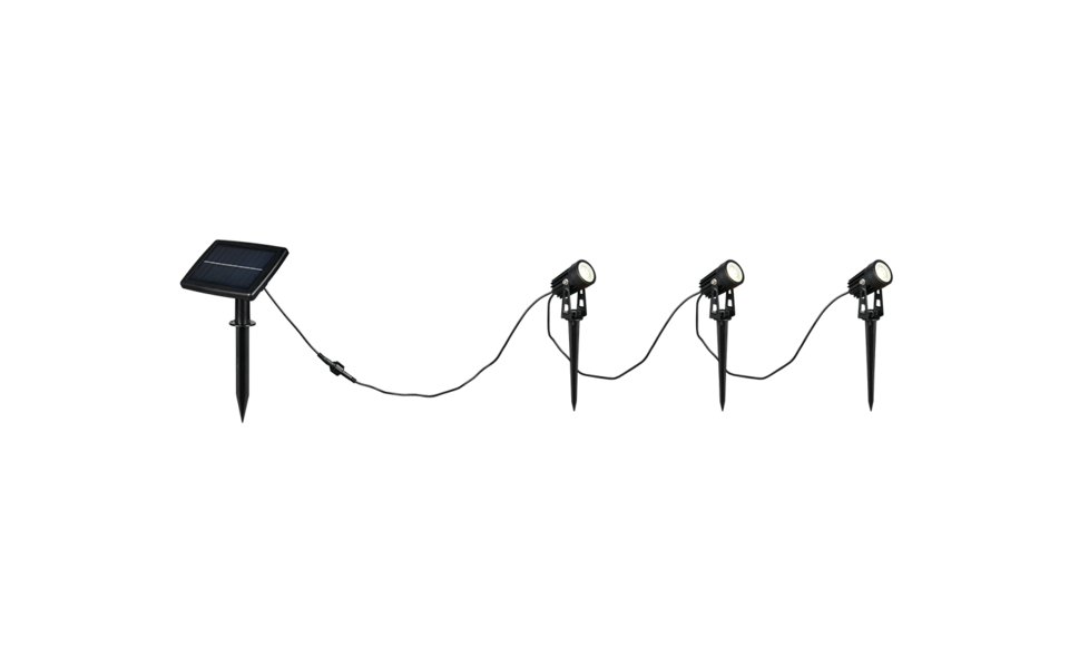 Trio Lighting Trio OBIDOS plafondspot | LED | mat zwart | 620 x 2,5 cm | IP44 | 3x 0,5W | 35 lm | 4000K