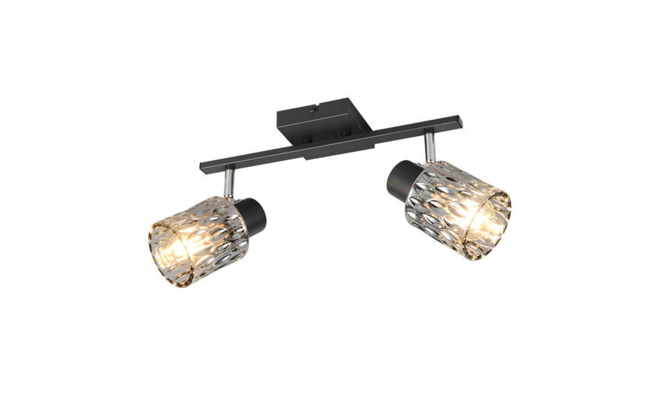 Trio Lighting Trio JACK ceiling spotlight | 2x E27 max 40W | black | IP20 | 21 cm Trio Lighting Trio JACK ceiling spotlight | 2x E27 max 40W | black | IP20 | 21 cm