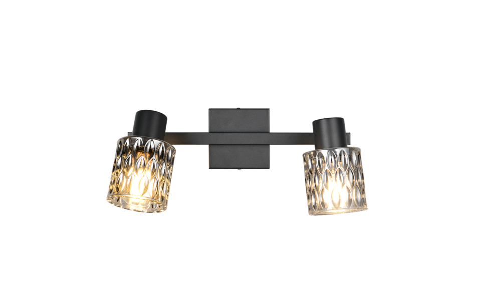 Trio Lighting Trio JACK ceiling spotlight | 2x E27 max 40W | black | IP20 | 21 cm Trio Lighting Trio JACK ceiling spotlight | 2x E27 max 40W | black | IP20 | 21 cm