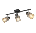 Trio Lighting Trio JACK plafondspot | E27 Fitting | mat zwart met rookkleur | 55 x 16 cm | IP20 | excl. 3x E27 | max. 10W