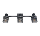 Trio Lighting Trio JACK plafondspot | E27 Fitting | mat zwart met rookkleur | 55 x 16 cm | IP20 | excl. 3x E27 | max. 10W