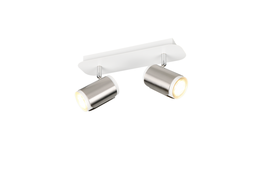 Trio Lighting Trio GILLAN plafondspot | GU10 Fitting | nikkel mat | 30 x 12 cm | IP20 | excl. 2x GU10 | max. 10W Trio Lighting Trio GILLAN plafondspot | GU10 Fitting | nikkel mat | 30 x 12 cm | IP20 | excl. 2x GU10 | max. 10W