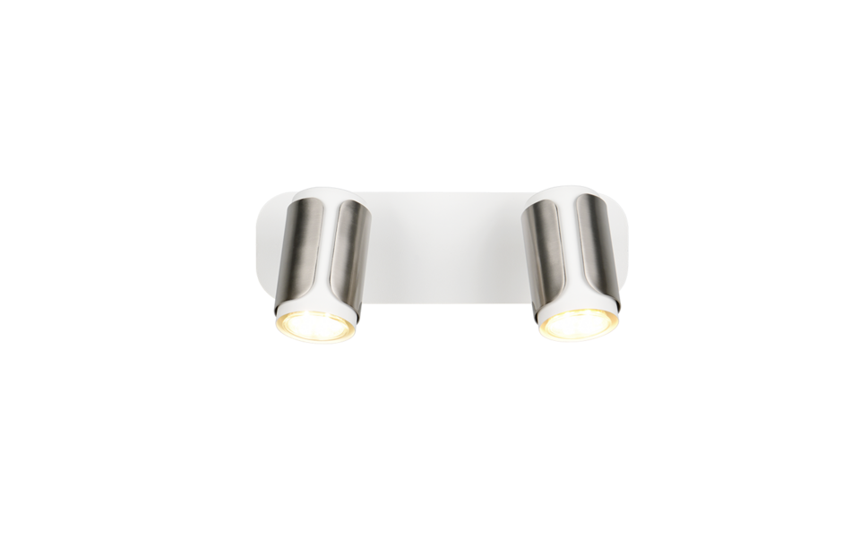 Trio Lighting Trio GILLAN plafondspot | GU10 Fitting | nikkel mat | 30 x 12 cm | IP20 | excl. 2x GU10 | max. 10W Trio Lighting Trio GILLAN plafondspot | GU10 Fitting | nikkel mat | 30 x 12 cm | IP20 | excl. 2x GU10 | max. 10W
