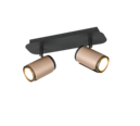 Trio Lighting Trio GILLAN ceiling spotlight | 2x GU10 | mocha brown | IP20 | 16 cm