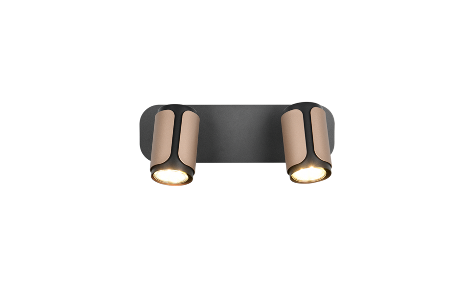 Trio Lighting Trio GILLAN ceiling spotlight | 2x GU10 | mocha brown | IP20 | 16 cm Trio Lighting Trio GILLAN ceiling spotlight | 2x GU10 | mocha brown | IP20 | 16 cm