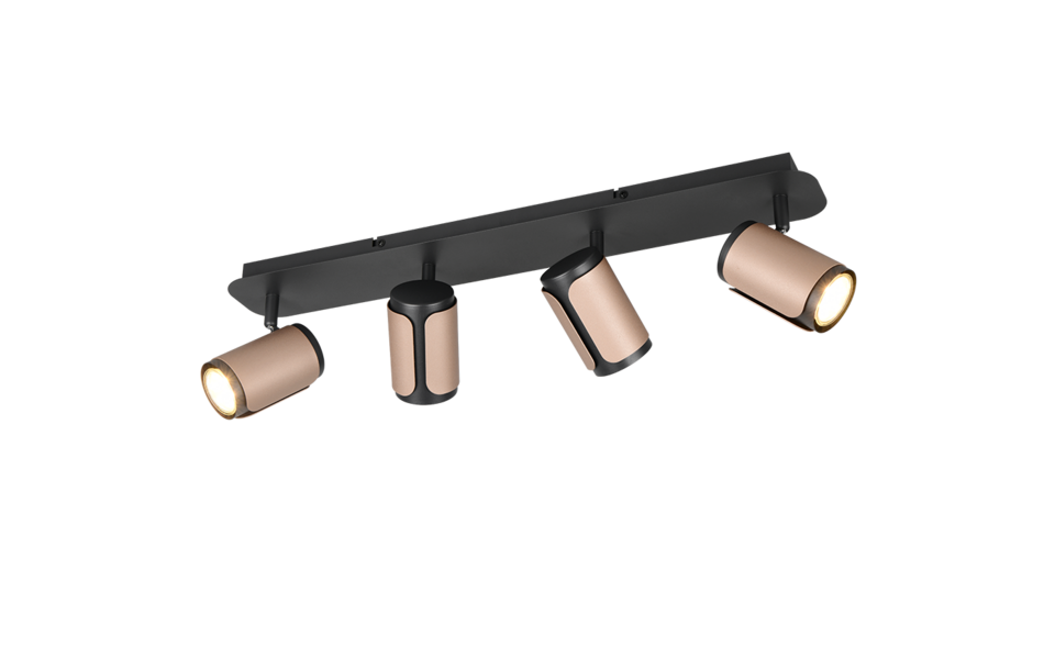 Trio Lighting Trio GILLAN plafondspot | GU10 Fitting | koffie | 60 x 12 cm | IP20 | excl. 4x GU10 | max. 10W Trio Lighting Trio GILLAN plafondspot | GU10 Fitting | koffie | 60 x 12 cm | IP20 | excl. 4x GU10 | max. 10W