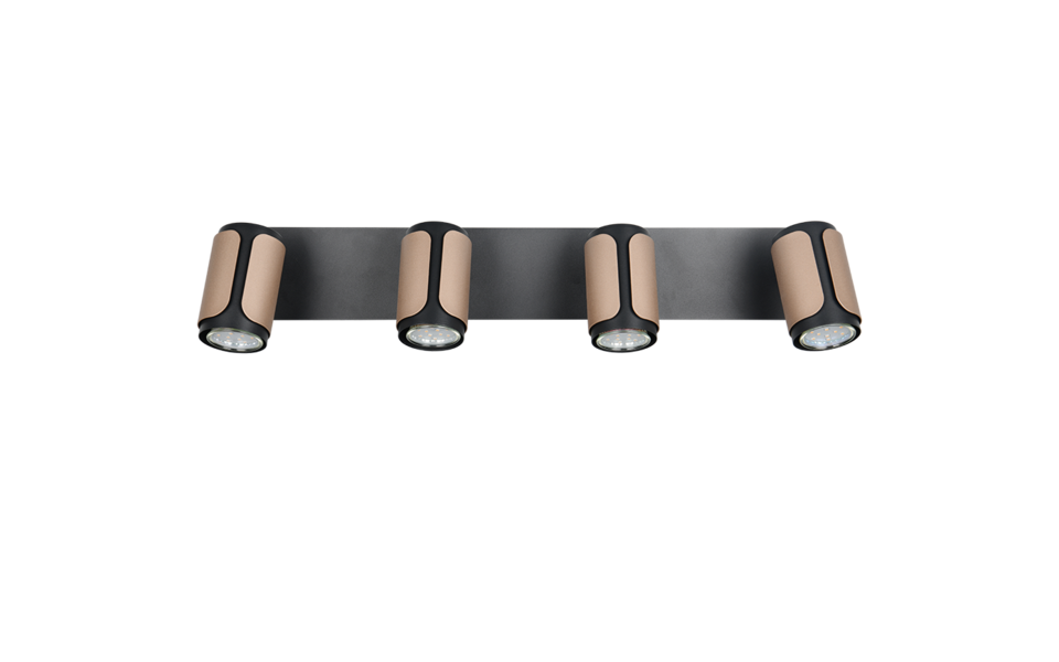 Trio Lighting Trio GILLAN plafondspot | GU10 Fitting | koffie | 60 x 12 cm | IP20 | excl. 4x GU10 | max. 10W Trio Lighting Trio GILLAN plafondspot | GU10 Fitting | koffie | 60 x 12 cm | IP20 | excl. 4x GU10 | max. 10W