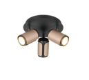 Trio Lighting Trio GILLAN ceiling spotlight | 3x GU10 | mocha brown | Ø 30 cm | IP20 | 16 cm
