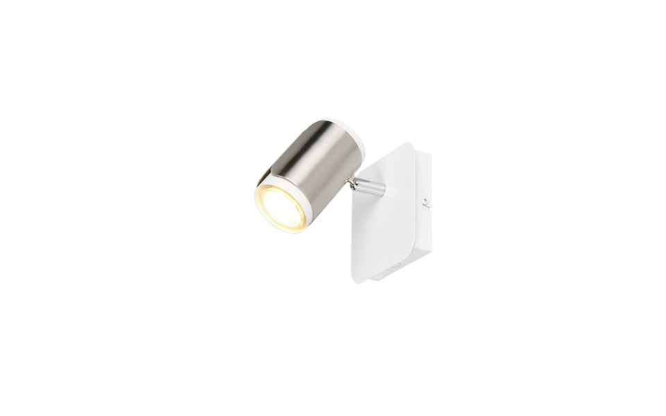 Trio Lighting Trio GILLAN plafondspot | GU10 Fitting | nikkel mat | 12 x 16,5 cm | IP20 | excl. 1x GU10 | max. 10W