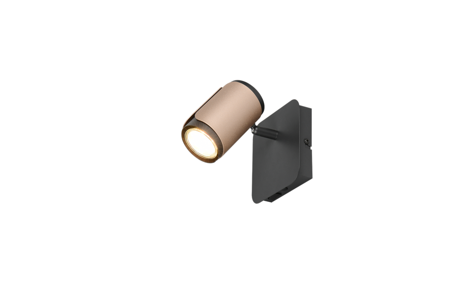 Trio Lighting Trio GILLAN plafondspot | GU10 Fitting | koffie | 12 x 16,5 cm | IP20 | excl. 1x GU10 | max. 10W