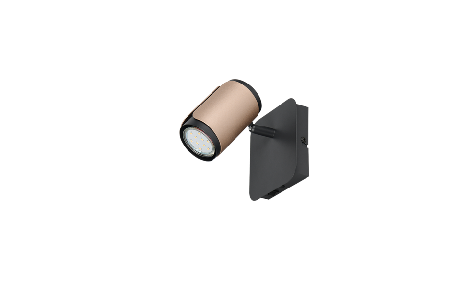 Trio Lighting Trio GILLAN ceiling spotlight | 1x GU10 | mocha brown | IP20 | 12 cm