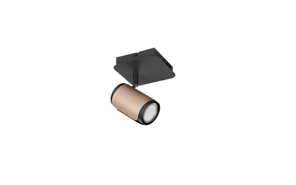 Trio Lighting Trio GILLAN plafondspot | GU10 Fitting | koffie | 12 x 16,5 cm | IP20 | excl. 1x GU10 | max. 10W