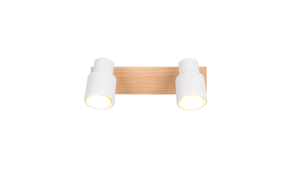 Trio Lighting Trio PIERRE plafondspot | GU10 Fitting | wit mat | 31 x 6 cm | IP20 | excl. 2x GU10 | max. 10W Trio Lighting Trio PIERRE plafondspot | GU10 Fitting | wit mat | 31 x 6 cm | IP20 | excl. 2x GU10 | max. 10W