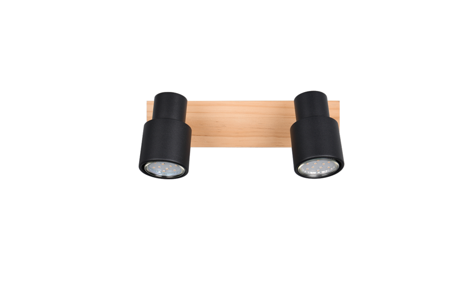 Trio Lighting Trio PIERRE ceiling spotlight | 2x GU10 | black | IP20 | 15 cm Trio Lighting Trio PIERRE ceiling spotlight | 2x GU10 | black | IP20 | 15 cm