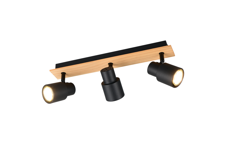 Trio Lighting Trio PIERRE ceiling spotlight | 3x GU10 | black | IP20 | 15 cm Trio Lighting Trio PIERRE ceiling spotlight | 3x GU10 | black | IP20 | 15 cm