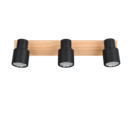 Trio Lighting Trio PIERRE plafondspot | GU10 Fitting | mat zwart | 46 x 6 cm | IP20 | excl. 3x GU10 | max. 10W