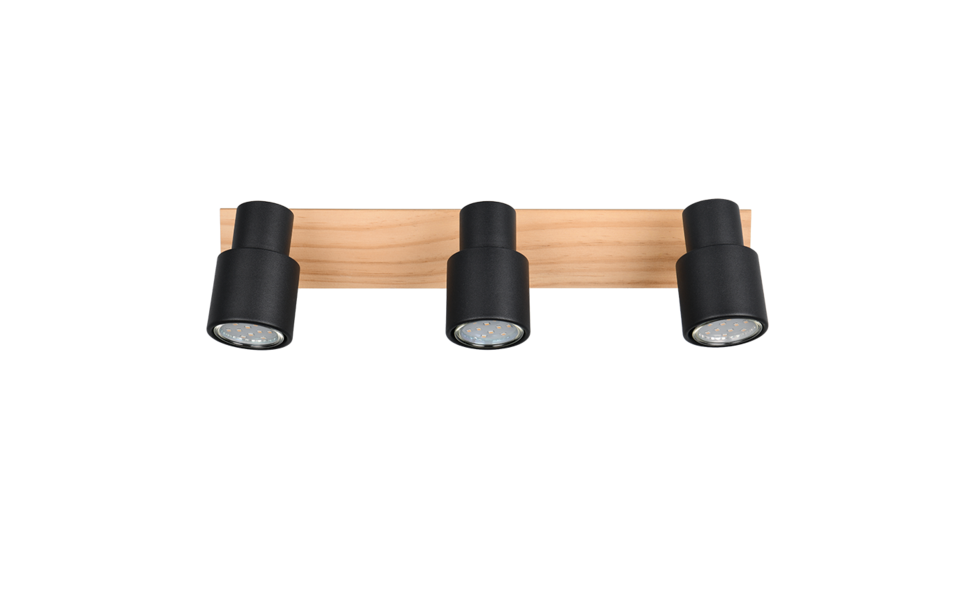 Trio Lighting Trio PIERRE ceiling spotlight | 3x GU10 | black | IP20 | 15 cm Trio Lighting Trio PIERRE ceiling spotlight | 3x GU10 | black | IP20 | 15 cm
