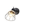 Trio Lighting Trio JEROME plafondspot | E27 Fitting | mat zwart met natuurlijke afwerking | Ø 14 cm | IP20 | excl. 1x E27 | max. 10W